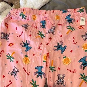 Disney Pink Stitch Kids Pajama Bottoms